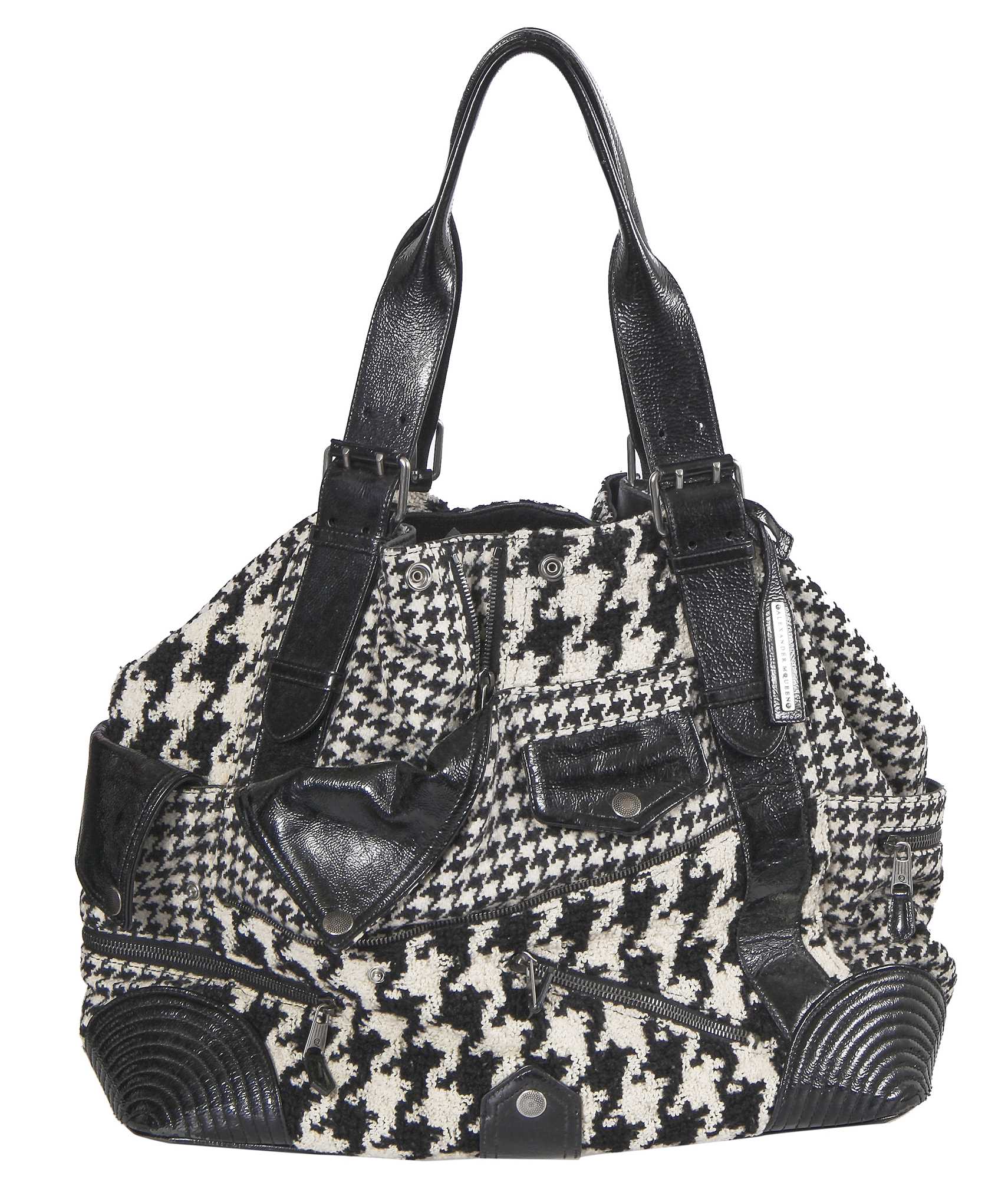 Lot 259 - An Alexander McQueen leather and wool 'Faithful' tote, circa 2009