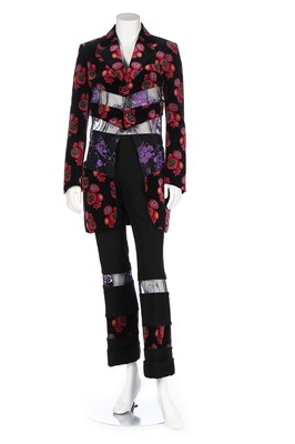 Lot 165 - A Comme des Garçons floral printed velvet suit,...