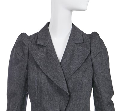 Lot 209 - A Maison Martin Margiela grey self-striped wool blazer, probably Autumn-Winter 1989-90