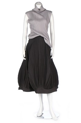 Lot 167 - An Issey Miyake pleated polyester ensemble,...