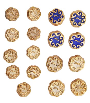 Lot 91 - A group of Hélène Mechin ceramic fish buttons, 1930s-1950s