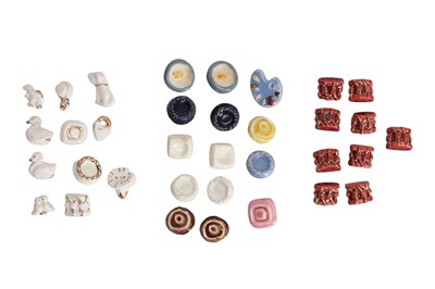 Lot 96 - A group of assorted Hélène Mechin ceramic buttons, 1930s-1950s