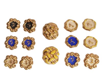 Lot 82 - A group of assorted Hélène Mechin ceramic buttons, 1930s-1950s