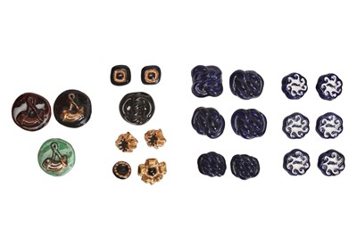 Lot 83 - A group of assorted Hélène Mechin ceramic buttons, 1930s-1950s