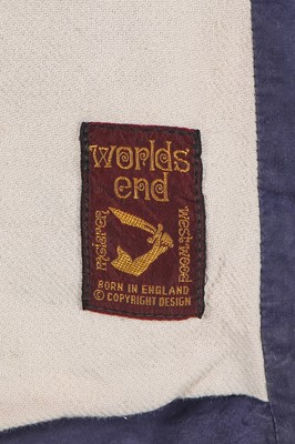Lot 65 - A Westwood/McLaren Westwood blue cotton jacket, 'Witches' or 'Clint Eastwood' collection, circa 1984