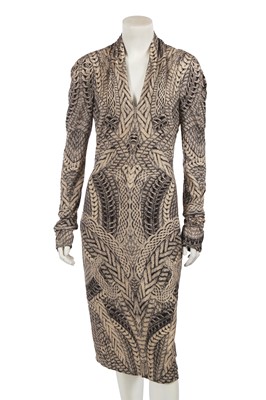 Lot 136 - An Alexander McQueen printed modal jersey dress, pre-fall 2010