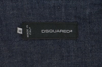 Lot 11 - A Dsquared2 men's distressed studded blue denim jacket, Autumn-Winter 2012-13