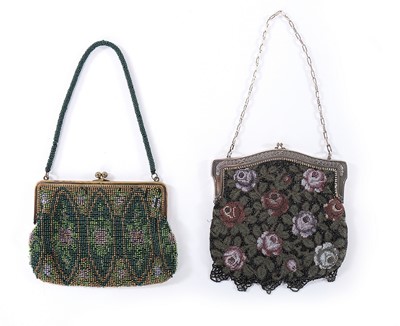 Lot 87 - A group of beaded and mesh evening bags,...