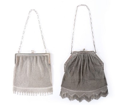 Lot 87 - A group of beaded and mesh evening bags,...