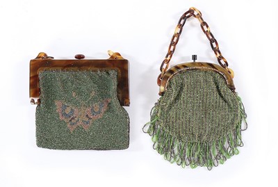 Lot 88 - Twelve beaded purses, mostly with celluloid...