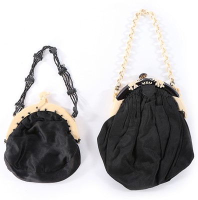 Lot 89 - Seven mainly beaded purses with celluloid...