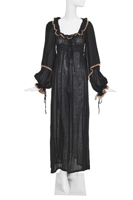 Lot 541 - A Biba black muslin maxi dress, circa 1970
