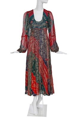 Lot 428 - A Thea Porter embroidered gown, circa 1970
