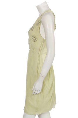 Lot 359 - A Christian Dior by John Galliano chartreuse chiffon dress, circa 2007
