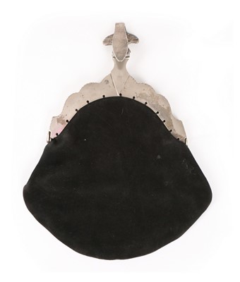 Lot 94 - A wool and gilt metal chatelaine purse,...