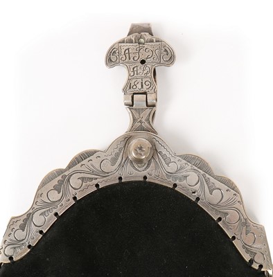 Lot 94 - A wool and gilt metal chatelaine purse,...