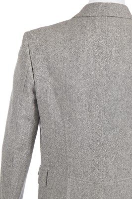 Lot 29 - An Alexander McQueen men's grey wool-cashmere blend suit, 'Eshu' collection, Autumn-Winter 2000-01