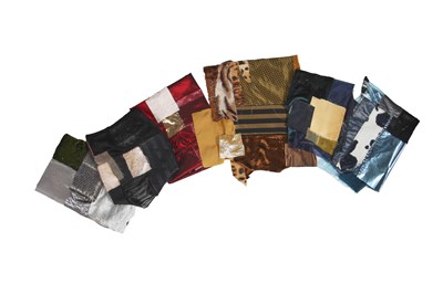 Lot 316 - An interesting group of John Galliano patchworked fabric samples, 1985-1992