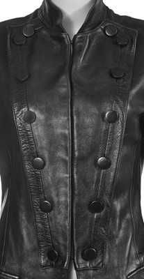 Lot 187 - An Yves Saint Laurent by Tom Ford black leather coat, Autumn-Winter 2001-02