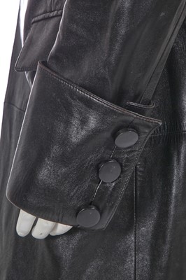 Lot 187 - An Yves Saint Laurent by Tom Ford black leather coat, Autumn-Winter 2001-02