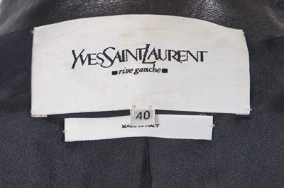 Lot 187 - An Yves Saint Laurent by Tom Ford black leather coat, Autumn-Winter 2001-02