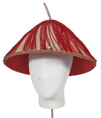 Lot 904 - A bamboo summer hat, Qing dynasty, Chinese, early 1900s