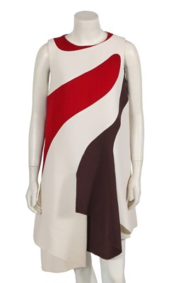 Lot 110 - A Christian Dior by Raf Simons colourblock wool dress, Autumn-Winter 2015-16
