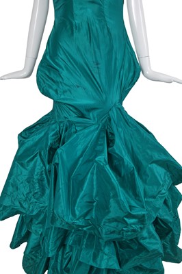 Lot 174 - A Vivienne Westwood teal taffeta ballgown, 'Active Resistance' collection, Spring-Summer 2006