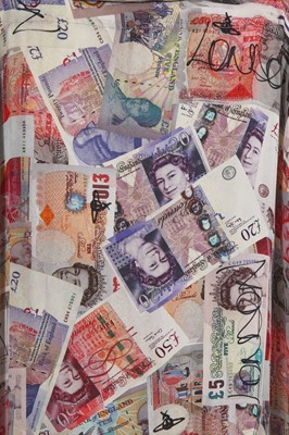 Lot 172 - A Vivienne Westwood money-print silk georgette dress, 'London' collection, Autumn-Winter 2012-13