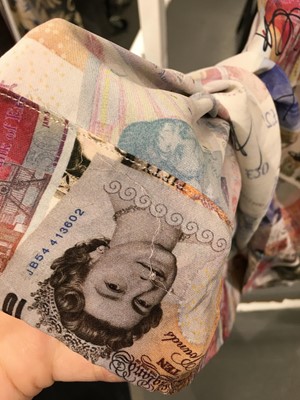 Lot 172 - A Vivienne Westwood money-print silk georgette dress, 'London' collection, Autumn-Winter 2012-13