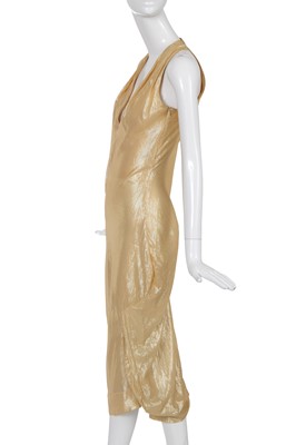 Lot 176 - A Vivienne Westwood gold lamé evening dress, 'Street Theatre' collection, Spring-Summer 2003
