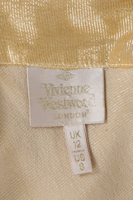Lot 176 - A Vivienne Westwood gold lamé evening dress, 'Street Theatre' collection, Spring-Summer 2003
