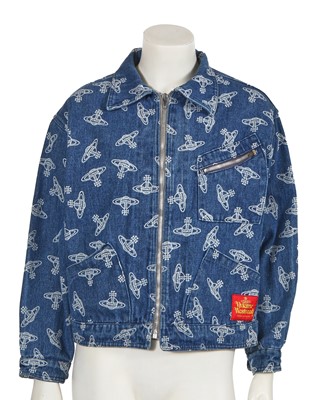 Lot 597 - A Vivienne Westwood printed denim jacket, circa 1986