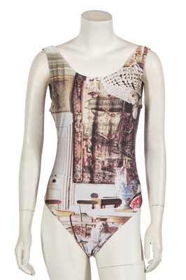 Lot 351 - A Vivienne Westwood printed lycra swimsuit, 'Salon' collection, Spring-Summer 1992