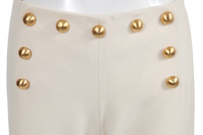 Lot 190 - A Jean-Louis Scherrer haute couture by Stéphane Rolland cream cashmere ensemble, Autumn-Winter 2005-06