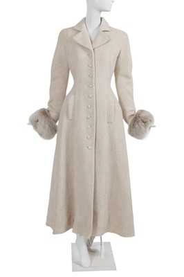 Lot 191 - A Jean-Louis Scherrer haute couture by Stéphane Rolland ivory wool coat, Autumn-Winter 1998-99