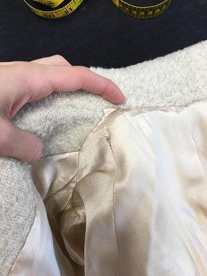 Lot 191 - A Jean-Louis Scherrer haute couture by Stéphane Rolland ivory wool coat, Autumn-Winter 1998-99