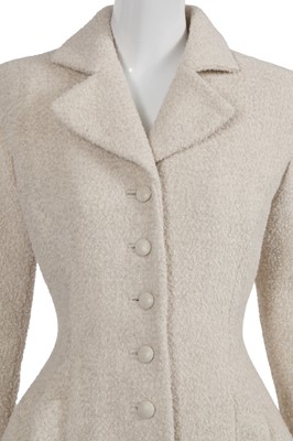 Lot 191 - A Jean-Louis Scherrer haute couture by Stéphane Rolland ivory wool coat, Autumn-Winter 1998-99