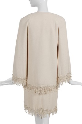 Lot 191 - A Jean-Louis Scherrer haute couture by Stéphane Rolland ivory wool coat, Autumn-Winter 1998-99