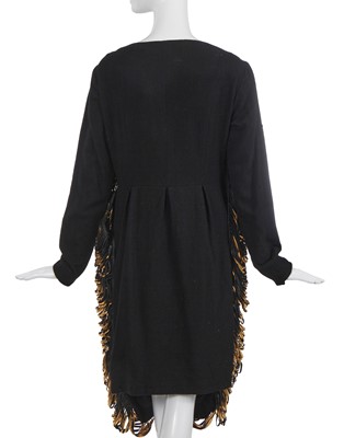 Lot 109 - An Iris van Herpen slashed and gilded leather coat-dress, Autumn-Winter 2010-11