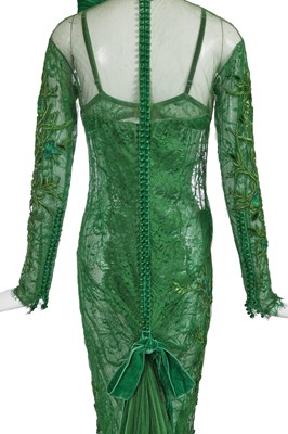 Lot 107 - A Tom Ford green lace evening gown, Autumn-Winter 2011-12