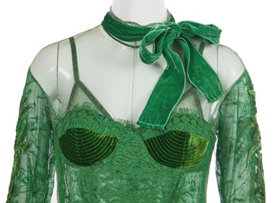 Lot 107 - A Tom Ford green lace evening gown, Autumn-Winter 2011-12