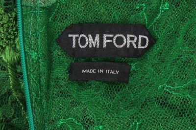 Lot 107 - A Tom Ford green lace evening gown, Autumn-Winter 2011-12