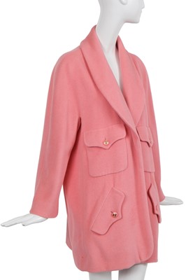 Lot 31 - A Chanel by Karl Lagerfeld pink wool coat, mid-1990s