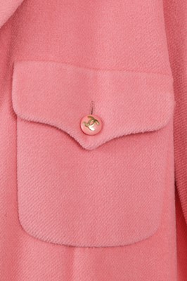 Lot 31 - A Chanel by Karl Lagerfeld pink wool coat, mid-1990s