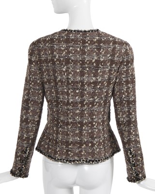 Lot 24 - A Chanel by Karl Lagerfeld grey and gold tweed jacket, late 1990s
