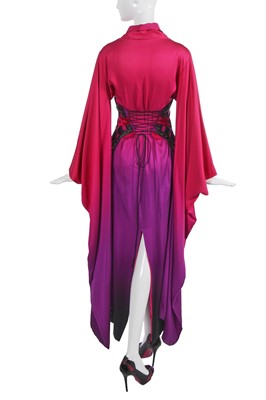Lot 127 - An Alexander McQueen dégradé crêpe kimono ensemble, 'La Dame Bleue' collection, Spring-Summer 2008