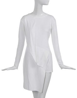 Lot 398 - A John Galliano white jersey dress, probably Spring-Summer 1990