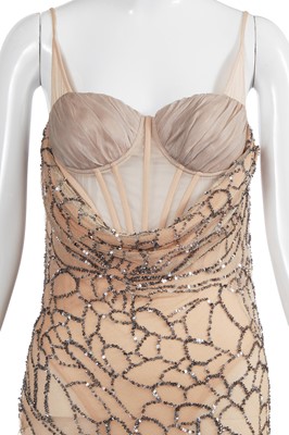 Lot 136 - An Alexander McQueen sequined corset gown, 'Deliverance' collection, Spring-Summer 2004