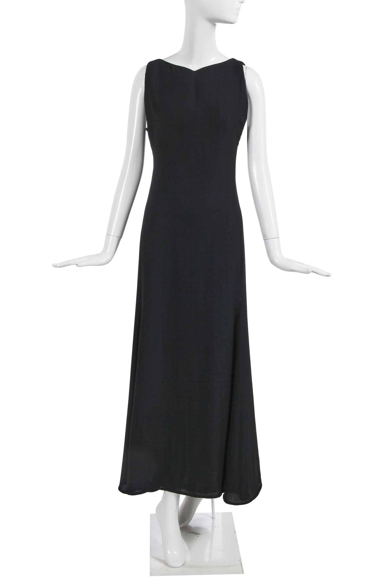 Lot 293 - A Gianni Versace black silk blend dress, mid-1990s